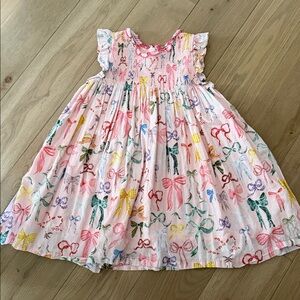 Pink Chicken pink bow print dress